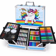 Výtvarná sada Unicorn v kufříku – jednorožec, 145 dílů