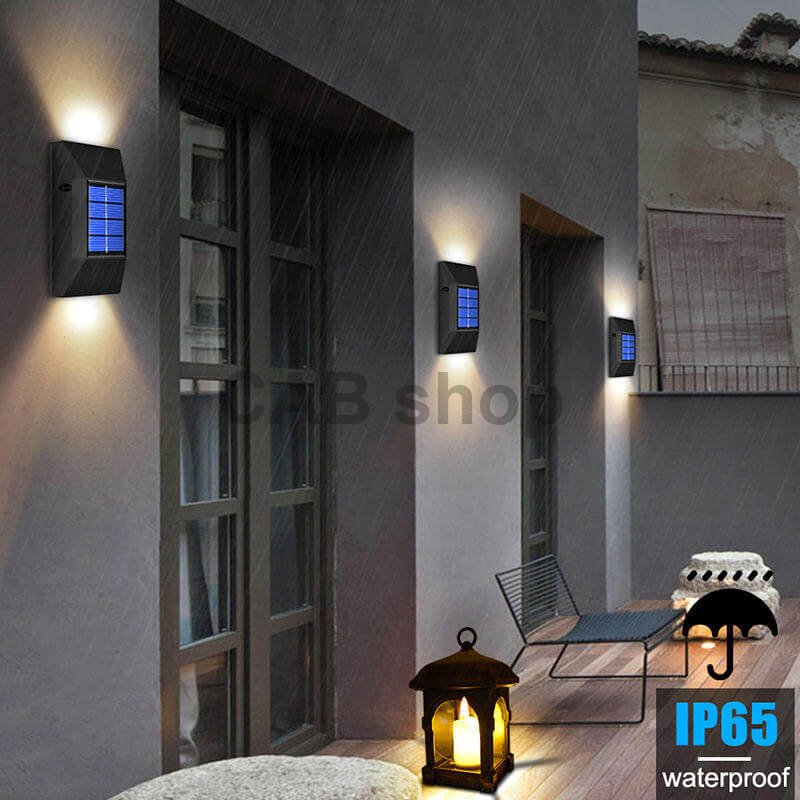 Zewnętrzna lampa solarna LED – 2 szt