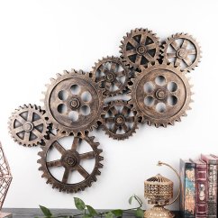 3D ipari falpanel bronz 90x6x50cm