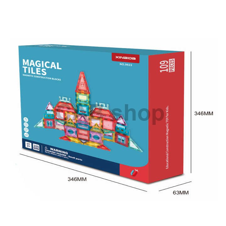 Magnetická stavebnice Magical Tiles 109ks sada