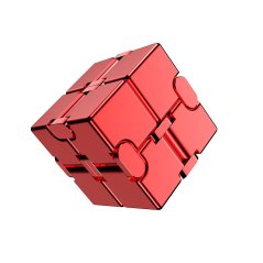 Infinity Cube Antistresová kocka kovová - červená