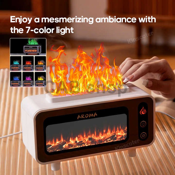 Aroma difuzer Fireplace bílý
