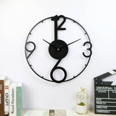 Dizajnové nástenné hodiny Ring Black 50cm Dizajnové nástenné hodiny Ring Black 50cm