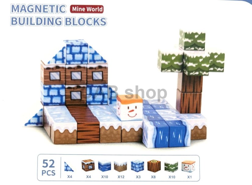 Magnetic Building Block - Mine World 52 pcs