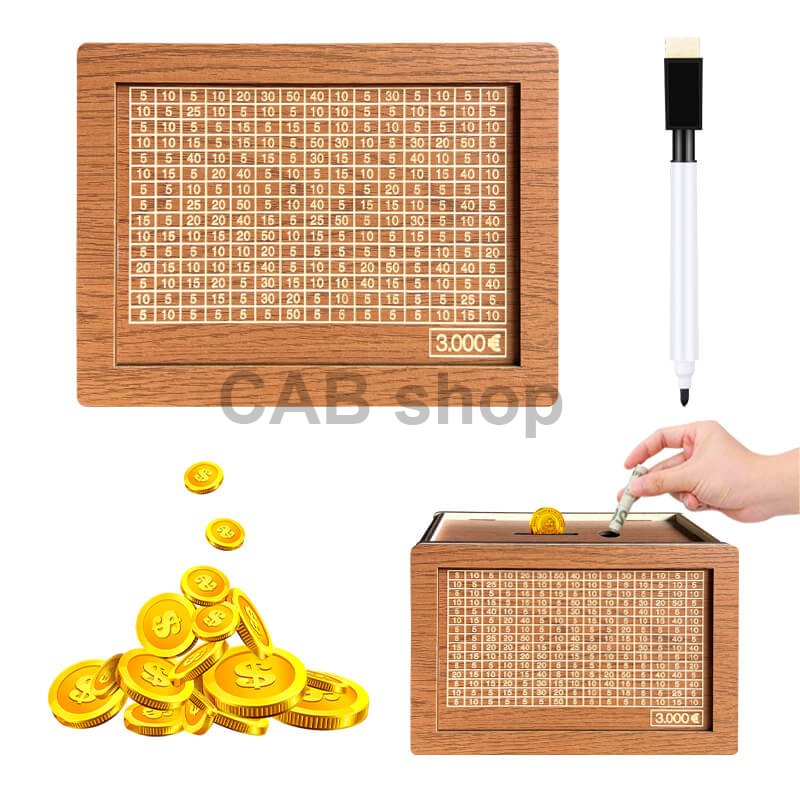 Pokladnička na šetření peněz 3000€ pro opakované použití