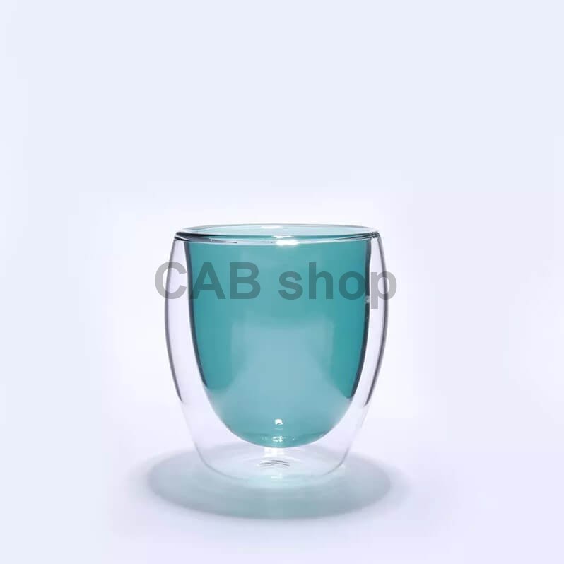 Termopohár s dvojitým sklom 150ml - teal