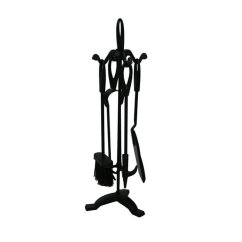 Krbové nářadí se stojanem, černé kovové, 61cm - 203BL Krbové nářadí se stojanem, černé kovové, 61cm - 203BL