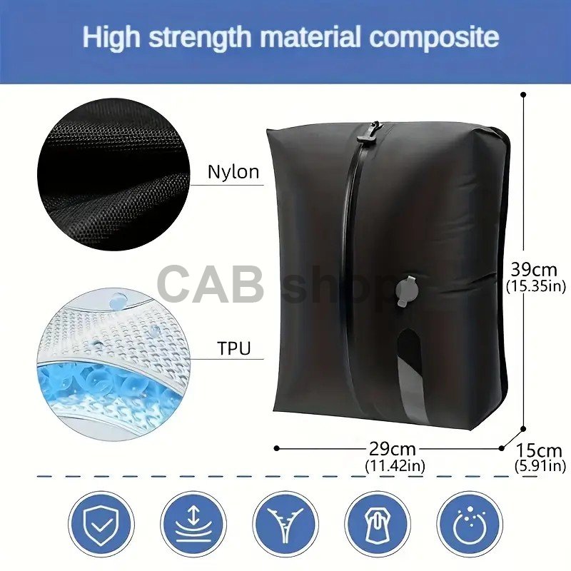 Kompresný vak, na batožinu sivý s oknom