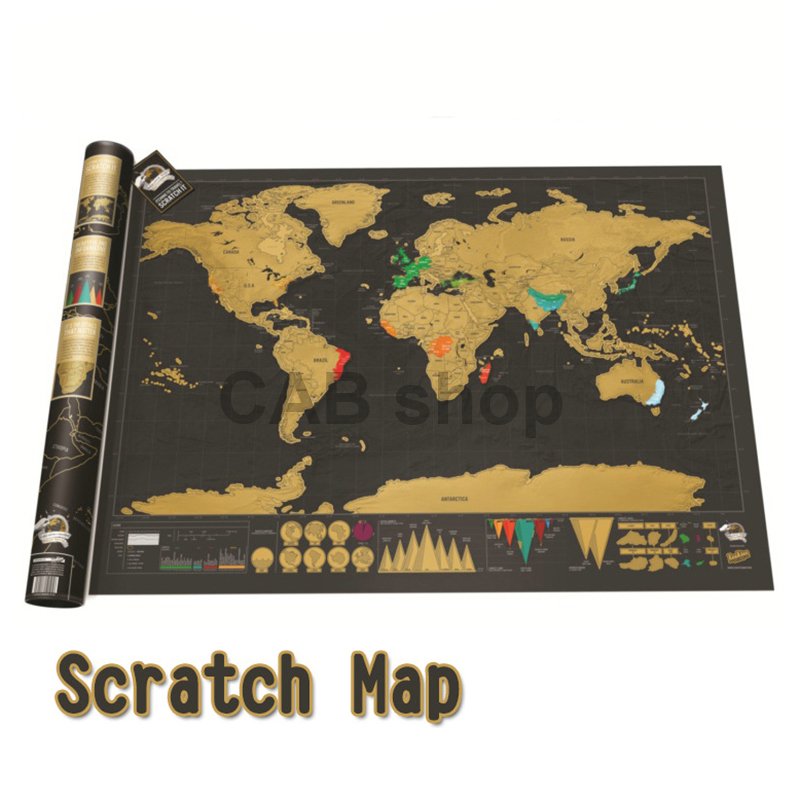 Mapa świata Scratch Deluxe 42x30cm