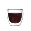 Double-walled thermos cup 80ml - clear set of 6