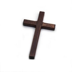 Dřevěný kříž 12cm hnědý Dřevěný kříž 12cm hnědý