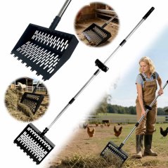 Nabieracz i grabie do kurzych odchodów