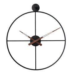 Dizajnové nástenné hodiny Clean Black 50cm