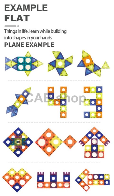 Magnetni gradnik Castle Dragon 262 delni set - Magic Magnetic Blocks