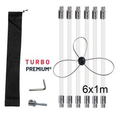 Rotační kartáč na čištění komínů s lankom  TURBO Premium® - 6m