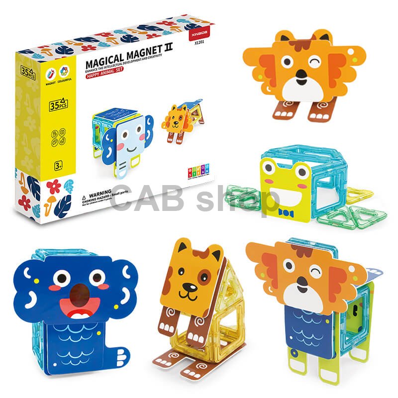 Magnetická stavebnica Happy Animal 35ks - Magical Magnet II