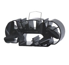 Ventilátor na krbová kamna 2 vrtule se 3 čepelemi s krytem - MINI