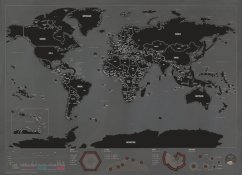 Stírací mapa světa Black Stírací mapa světa Black