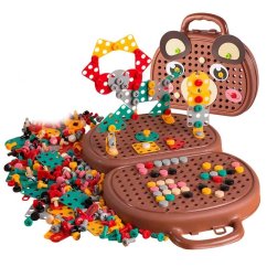 Medvídek vzdělávací hračka 203 dílná, stavebnice