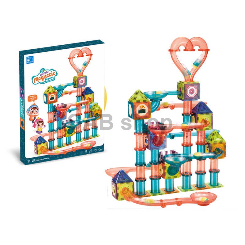 Magnetická stavebnice Castle Dragon 262 ks sada - Magic Magnetic Blocks