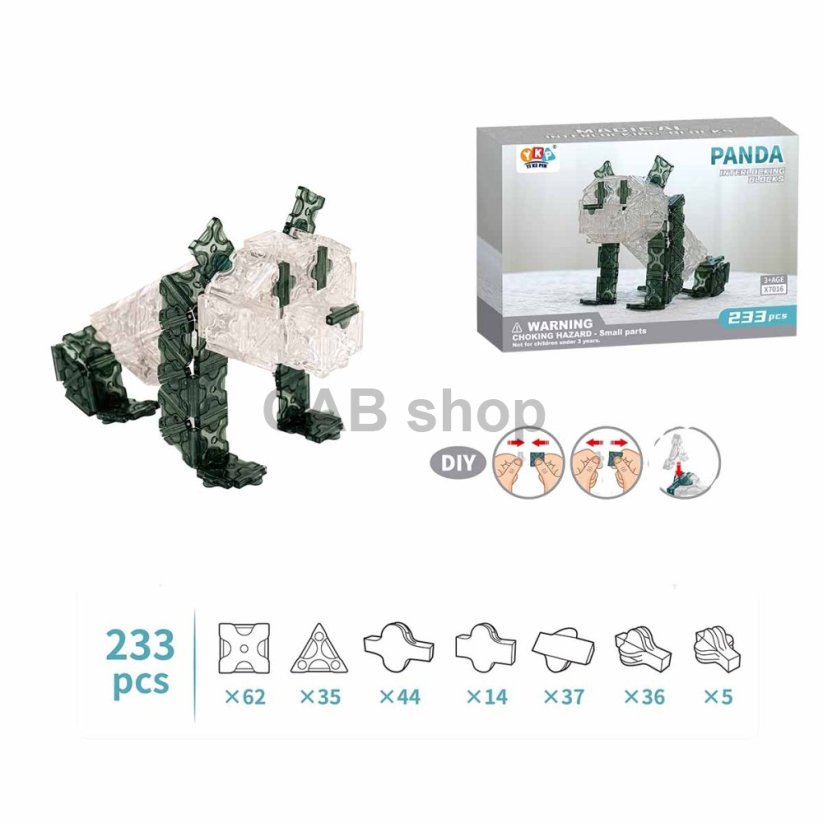 Stavebnica model panda 233ks