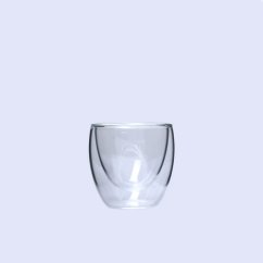 Termopohár s dvojitým sklom 80ml - clear set 6ks