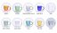 Thermo mug with double glass 300ml - amber