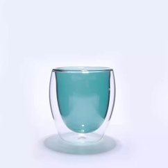 Termopohár s dvojitým sklom 150ml - teal