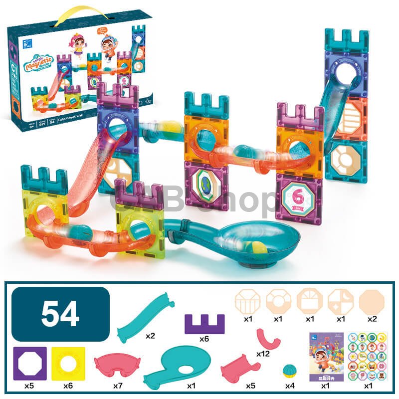 Klocki magnetyczne Cuto Great Wall 54 sztuk - Magic Magnetic Blocks