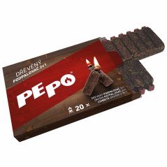 PE-PO dřevěný podpalovač 2v1 - 20ks podpalů