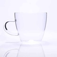 Hrnek s jedním sklem 400ml - čirý - sada 4ks