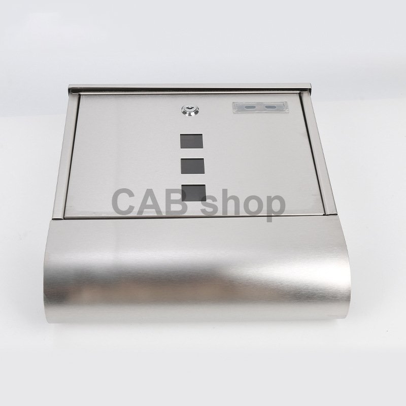 Stainless Steel Mailbox with Viewing Windows & Newspaper Tube | Matte Stainless Steel