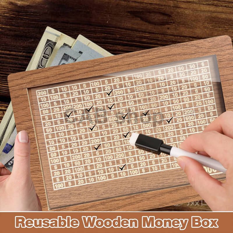 Pokladnička na šetrenie peňazí 1000€ na opakované použitie