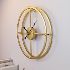 Designové nástěnné hodiny LUX Gold 40cm