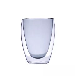 Termopohár s dvojitým sklom 350ml - transparent black