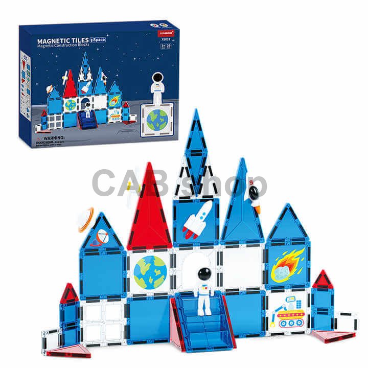 Magnetická stavebnice Space 39ks - Magnetic Tiles