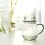 Mug with one glass and lid - transparent black