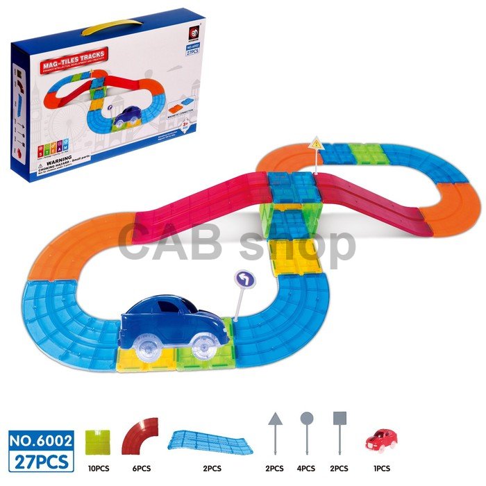 Magnetic track kit 27pcs - Mag Tiles Track