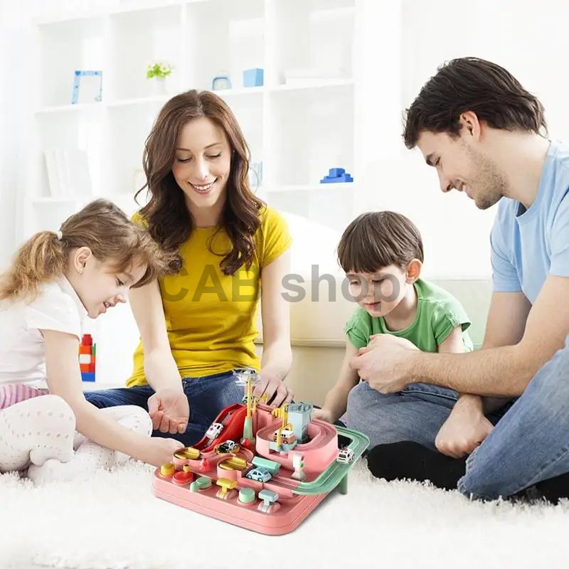 Mini avto steza za otroke - Pink toy dirkališče