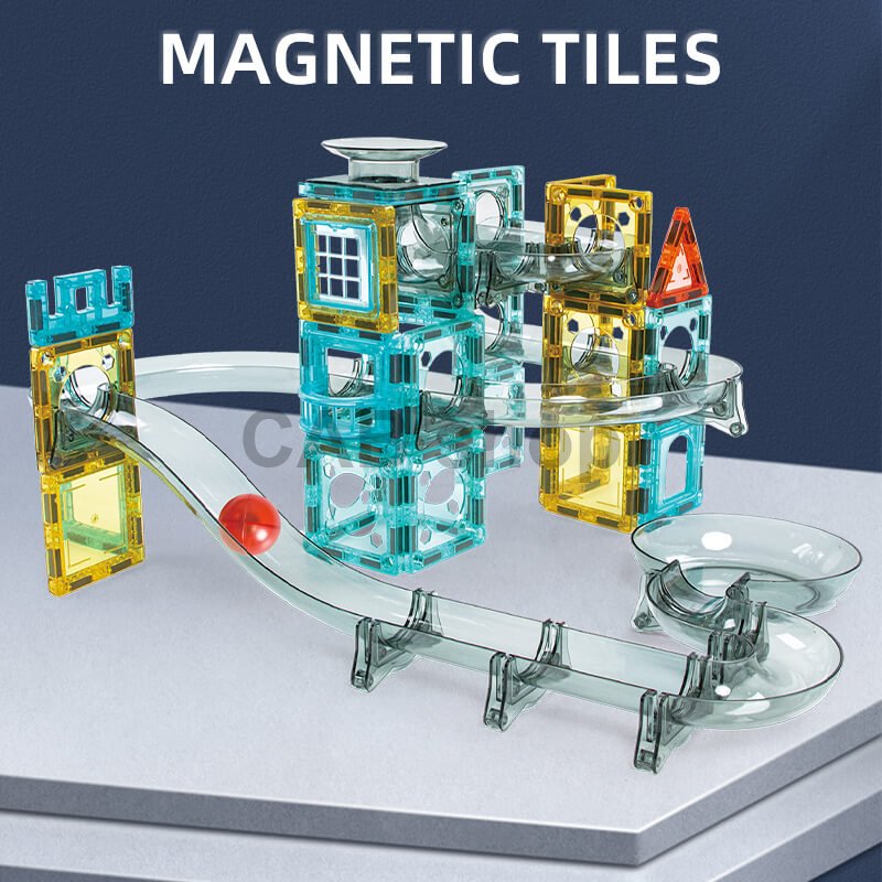 Zestaw magnetyczny Marble Roller 58-elementowy zestaw - Magnetic Tiles
