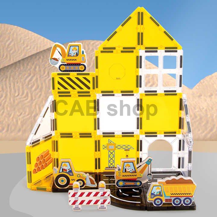 Magnetic building set Engineering 31pcs - Magnetic Tiles