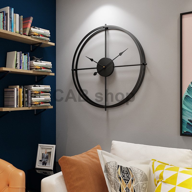 Designer wall clock LUX Black 40cm