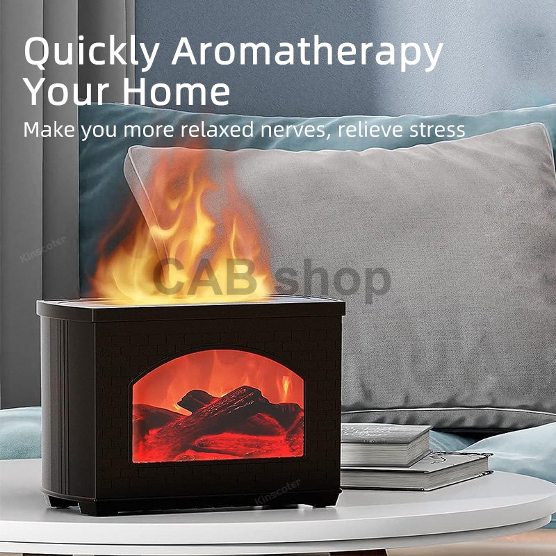 Aroma diffuser Fireplace Flame black