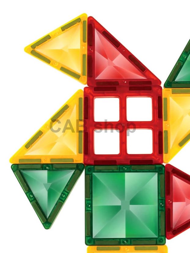 Magnetická stavebnica Window Art Farm 80ks - Magnetic Tiles