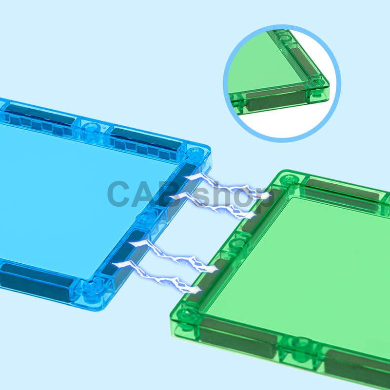 Klocki magnetyczne Racing Track Magnetic Tiles – tor wyścigowy, 75 el.
