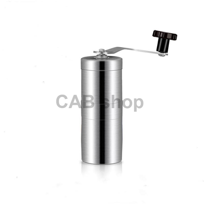 Time manual coffee grinder, stainless steel, silver