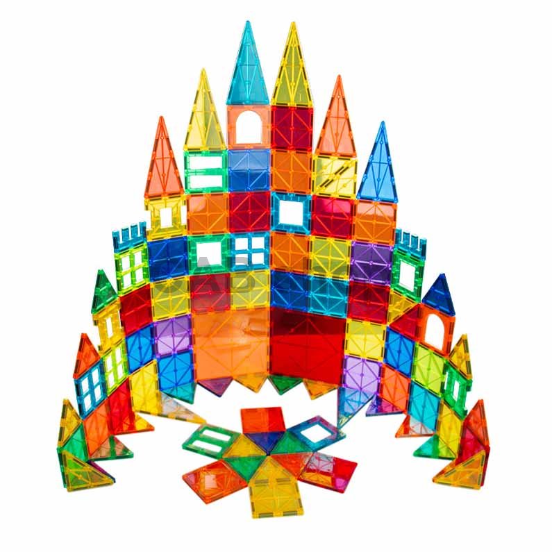 Klocki magnetyczne dla dzieci zestaw 120 szt. - Magnetic Building Tiles