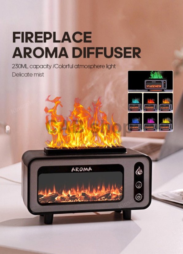 Aroma difuzer Fireplace bílý