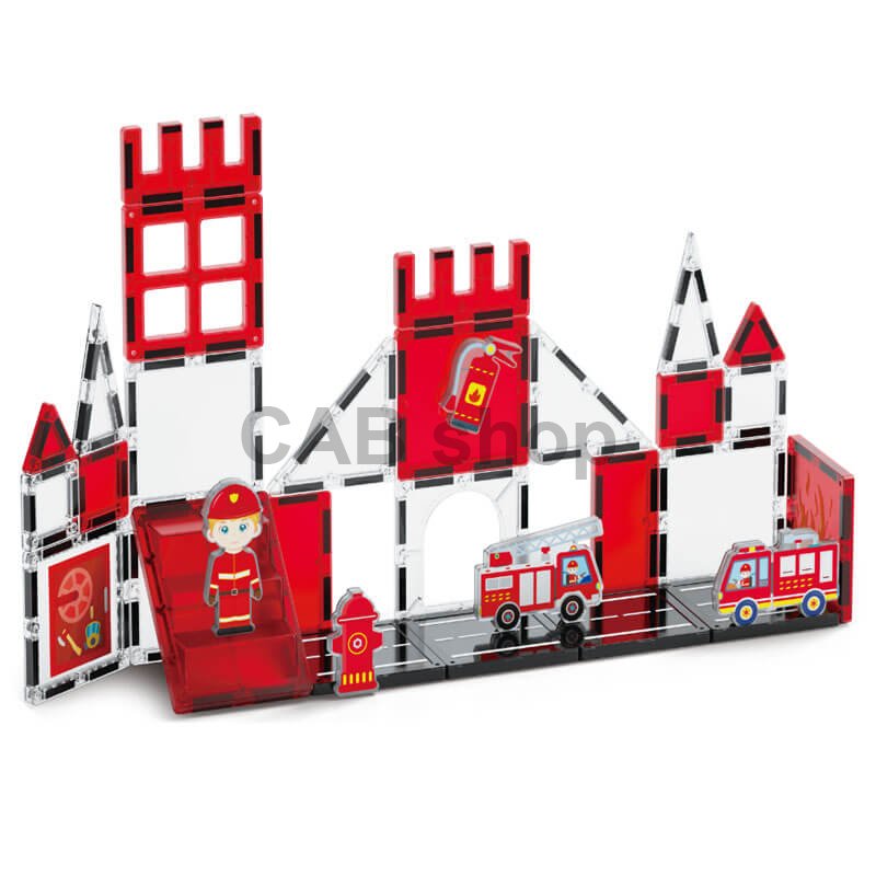 Magnetická stavebnice Fire Control 32ks – Magnetic Tiles