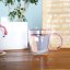 Thermo mug with double glass 300ml - pink